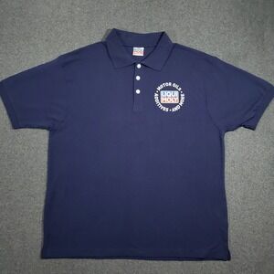 Liqui Moly Polo Shirt Men XXL Blue Short Sleeve Promotion Motorsport Cotton Knit